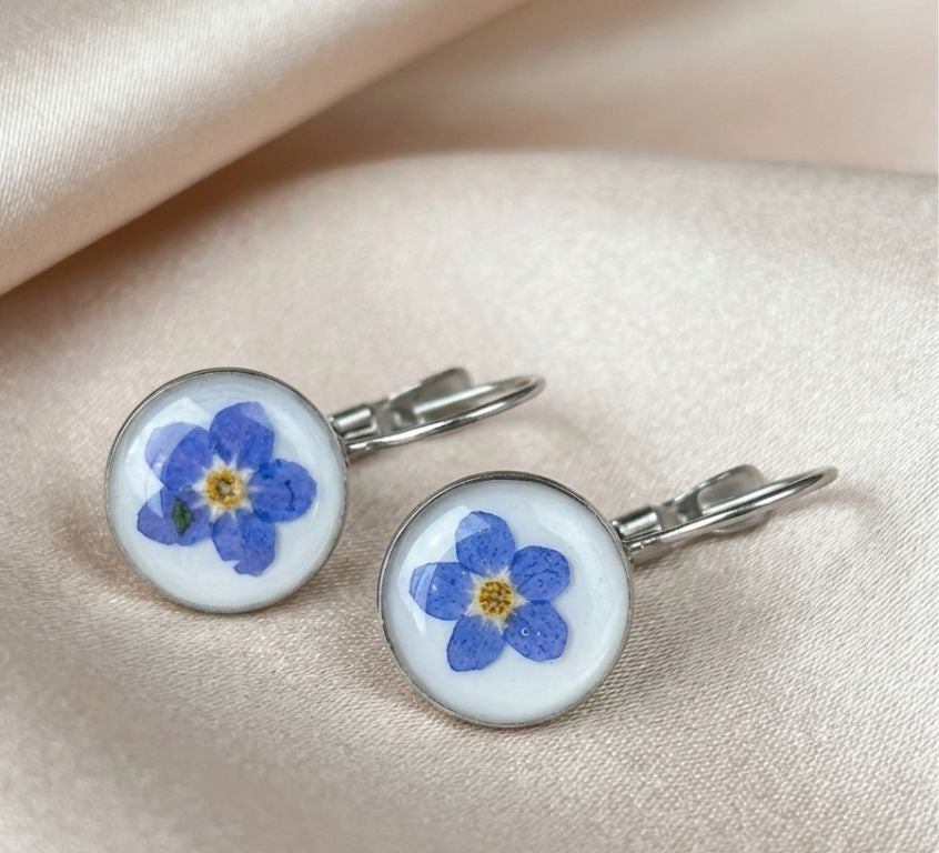Silver-Plated Forget-Me-Not Earrings