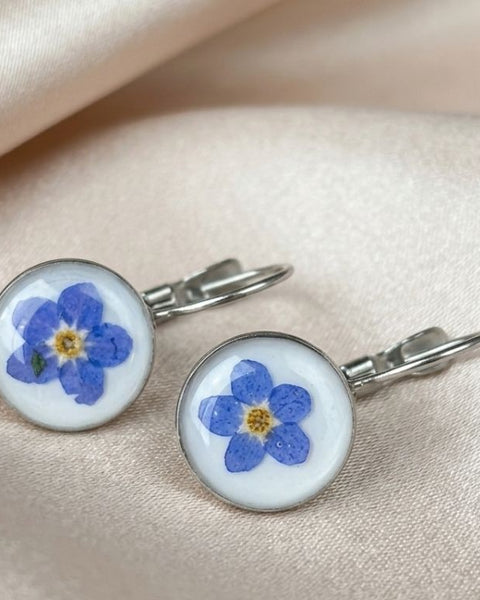 Silver-Plated Forget-Me-Not Earrings