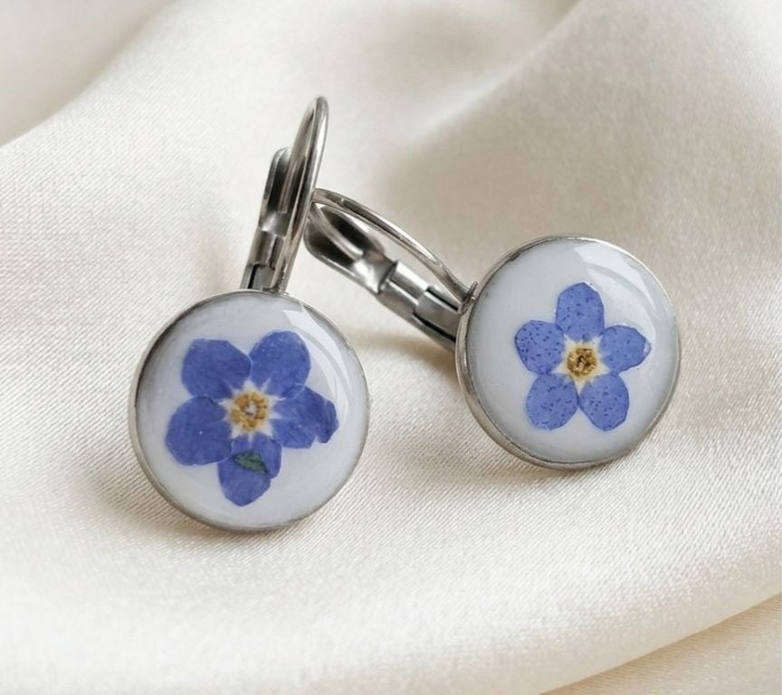 Silver-Plated Forget-Me-Not Earrings