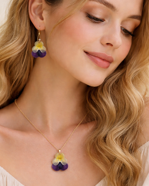 Violet Bloom Jewellery Set