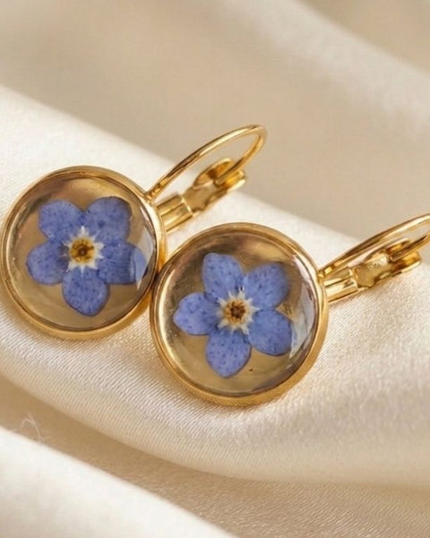 Gold Everlasting Love Forget-Me-Not Earrings