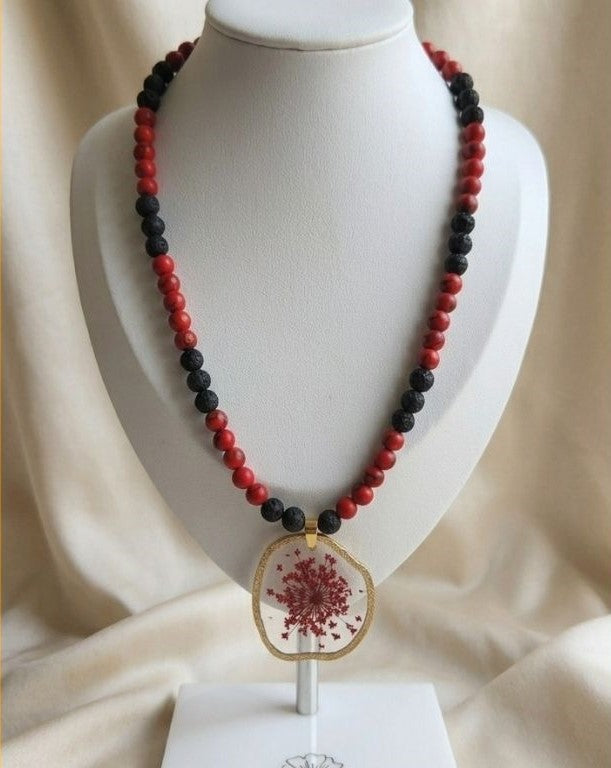 Crimson Bloom Necklace – A Statement of Passion & Strength