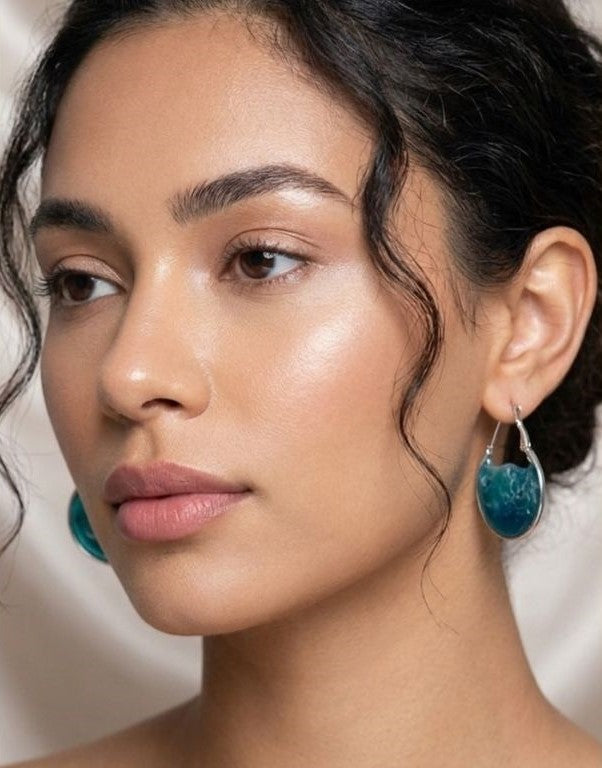 Ocean Whisper Emotion Resin Earrings