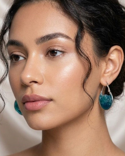 Ocean Whisper Emotion Resin Earrings