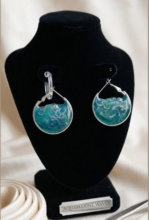 Ocean Whisper Emotion Resin Earrings