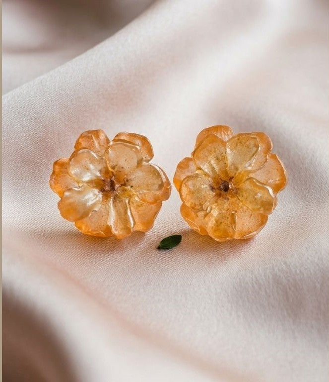Handcrafted Resin Floral Studs