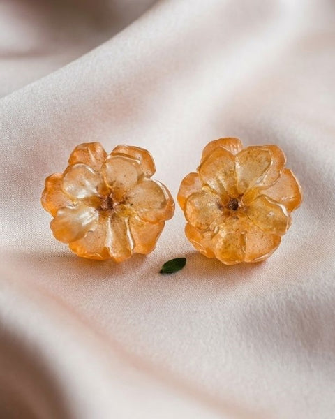Handcrafted Resin Floral Studs
