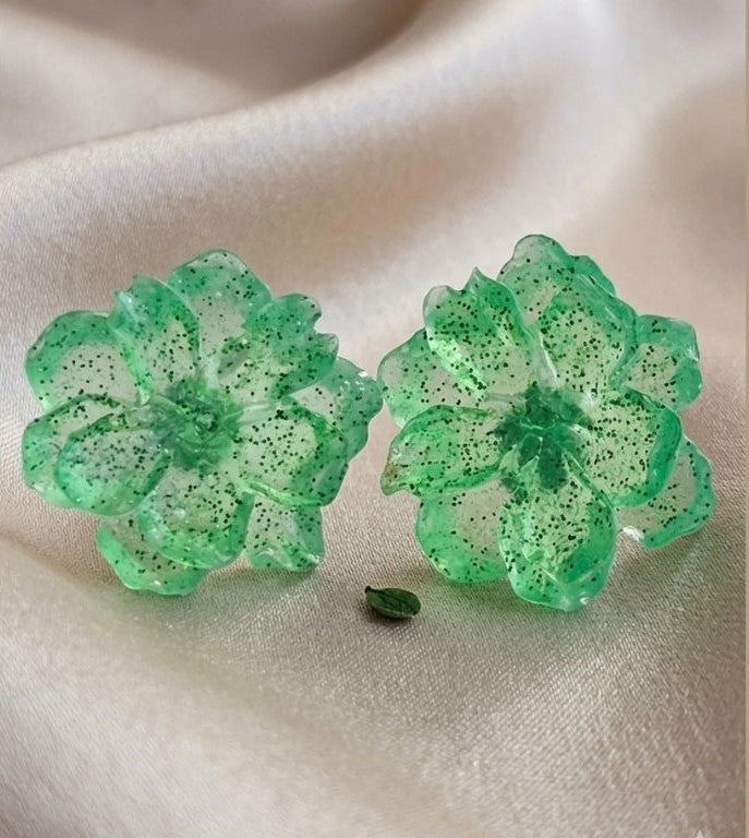 Handcrafted Resin Floral Studs