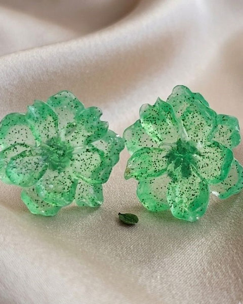 Handcrafted Resin Floral Studs