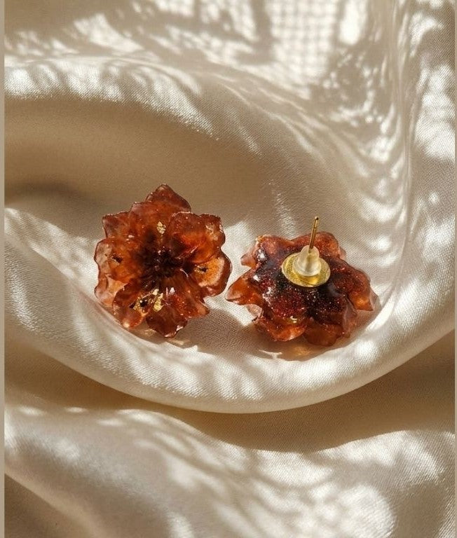 Handcrafted Resin Floral Studs