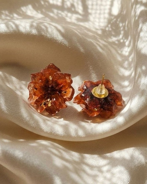 Handcrafted Resin Floral Studs