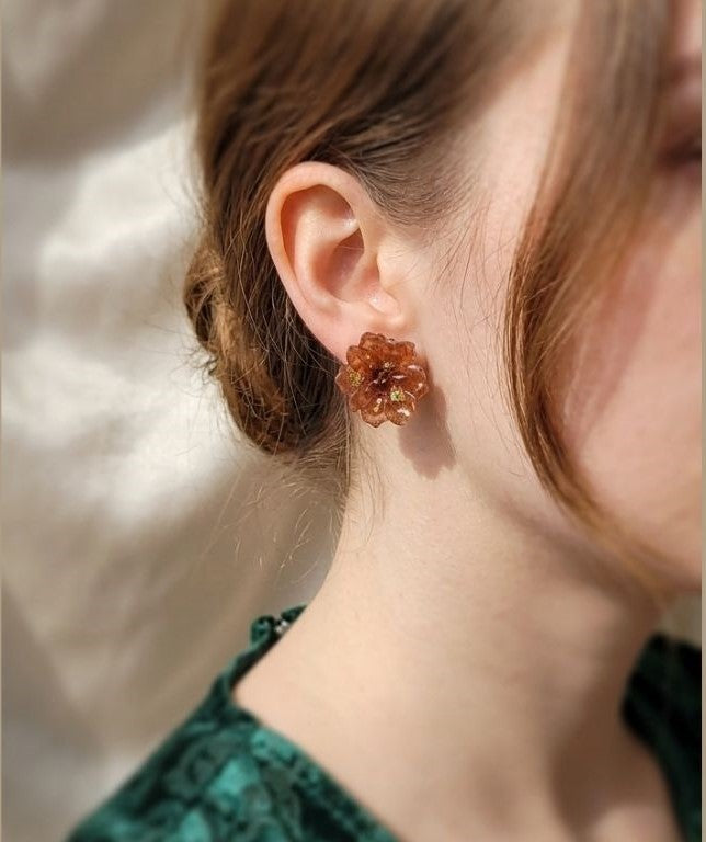 Handcrafted Resin Floral Studs
