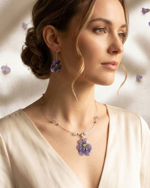 Violet Whisper – Real Violet Jewelry Set
