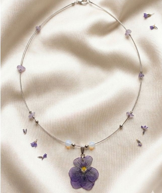 Violet Whisper – Real Violet Jewelry Set