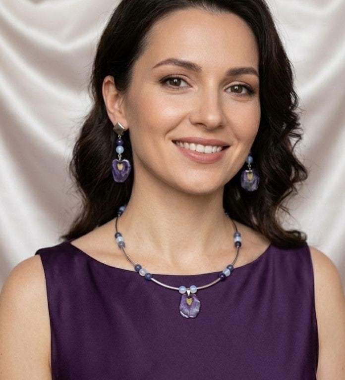 Wisteria Whisper – Preserved Petal Jewelry Set