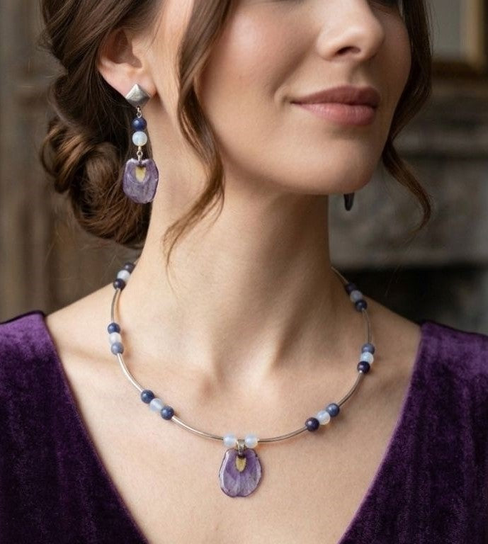 Wisteria Whisper – Preserved Petal Jewelry Set