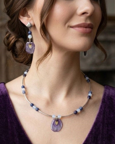 Wisteria Whisper – Preserved Petal Jewelry Set