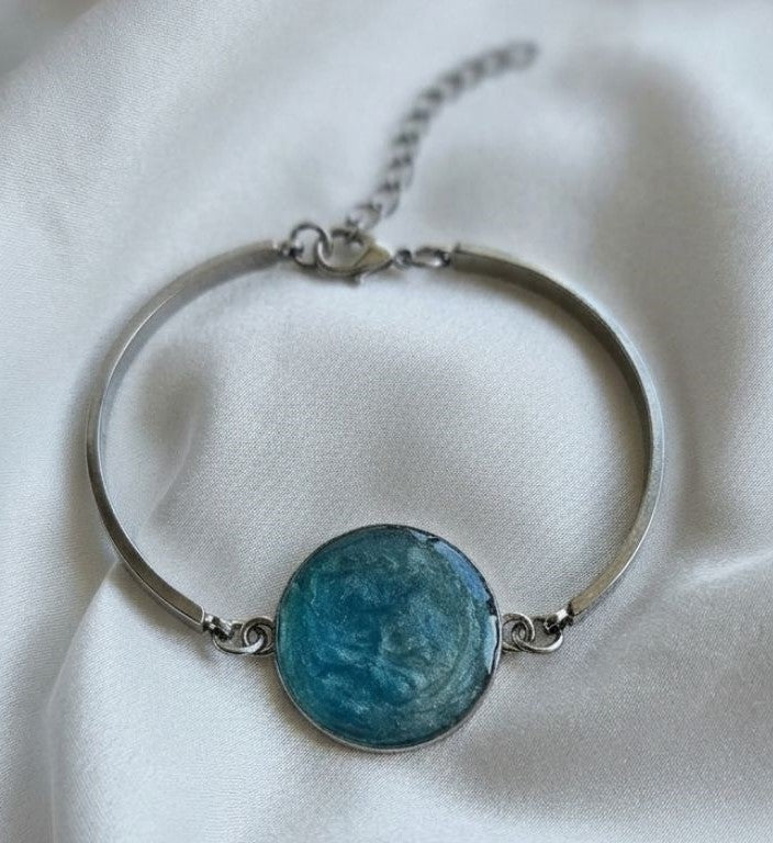 Ocean Tide Bracelet – Resin Wave Stainless Steel Bracelet