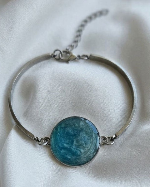 Ocean Tide Bracelet – Resin Wave Stainless Steel Bracelet