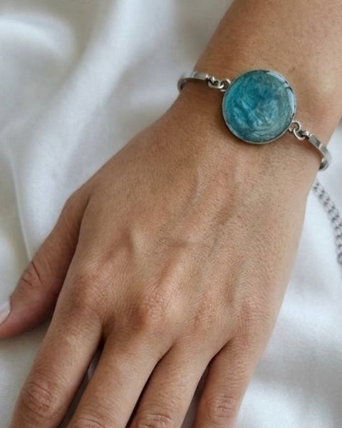 Ocean Tide Bracelet – Resin Wave Stainless Steel Bracelet