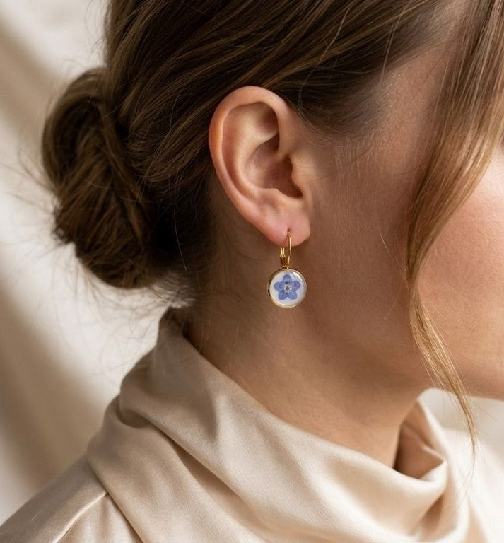 Forget-Me-Not Golden Bloom Earrings