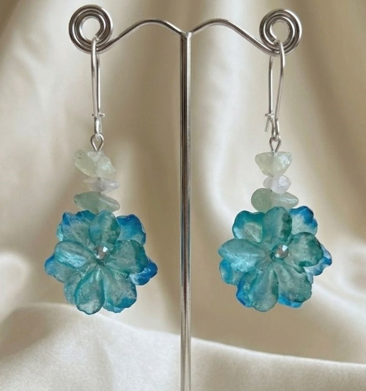 Ocean Bloom Crystal Earrings