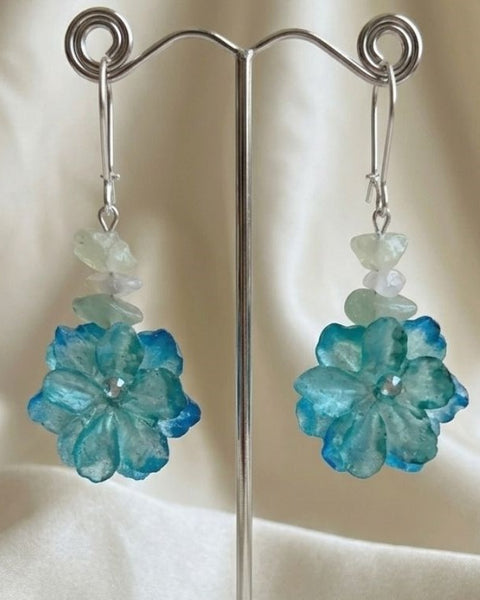 Ocean Bloom Crystal Earrings