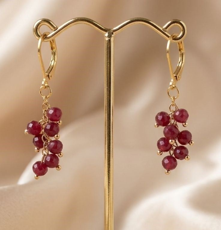 Ruby Cascade Earrings
