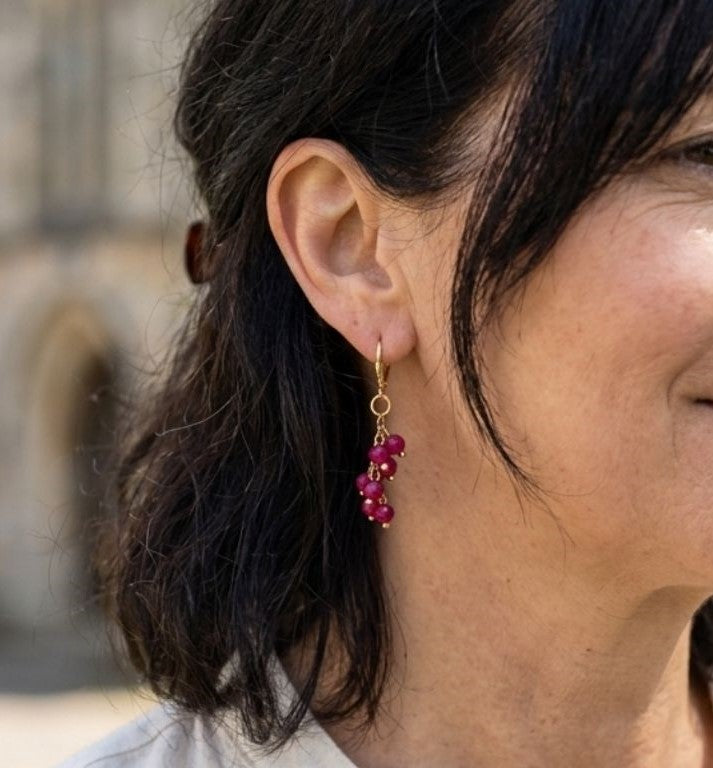 Ruby Cascade Earrings