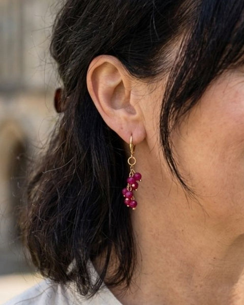 Ruby Cascade Earrings
