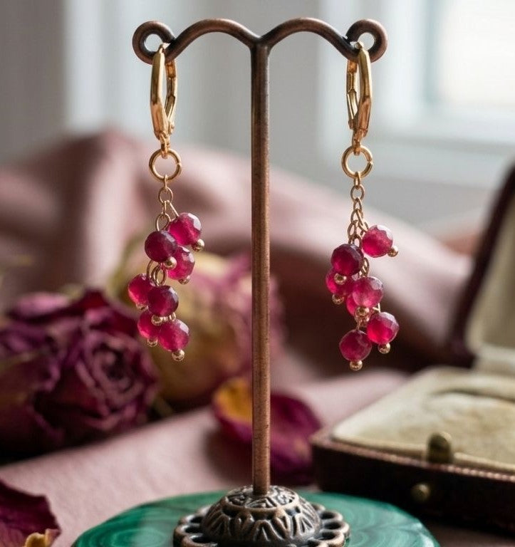 Ruby Cascade Earrings
