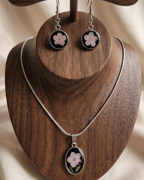 Pink Forget-Me-Not Jewelry Set