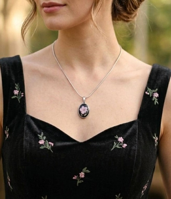 Pink Forget-Me-Not Jewelry Set