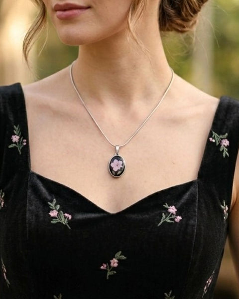 Pink Forget-Me-Not Jewelry Set