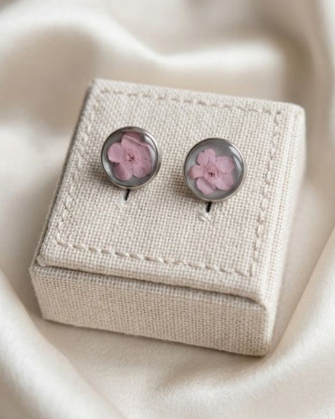 Blossom of Love – Pink Forget-Me-Not Jewelry Set