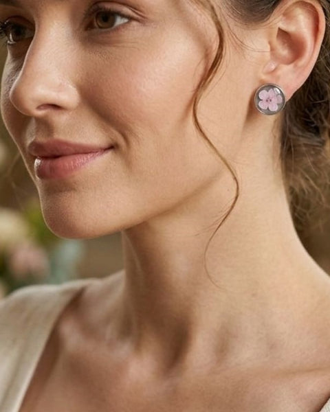 Blossom of Love – Pink Forget-Me-Not Jewelry Set