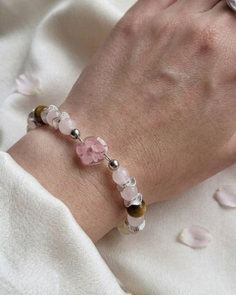 Blossom of Love – Pink Forget-Me-Not Jewelry Set