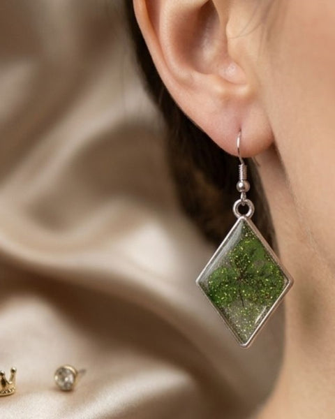 Sparkling Clover Earrings