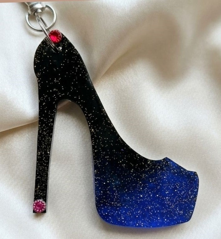 Midnight Spark Heel Keychain