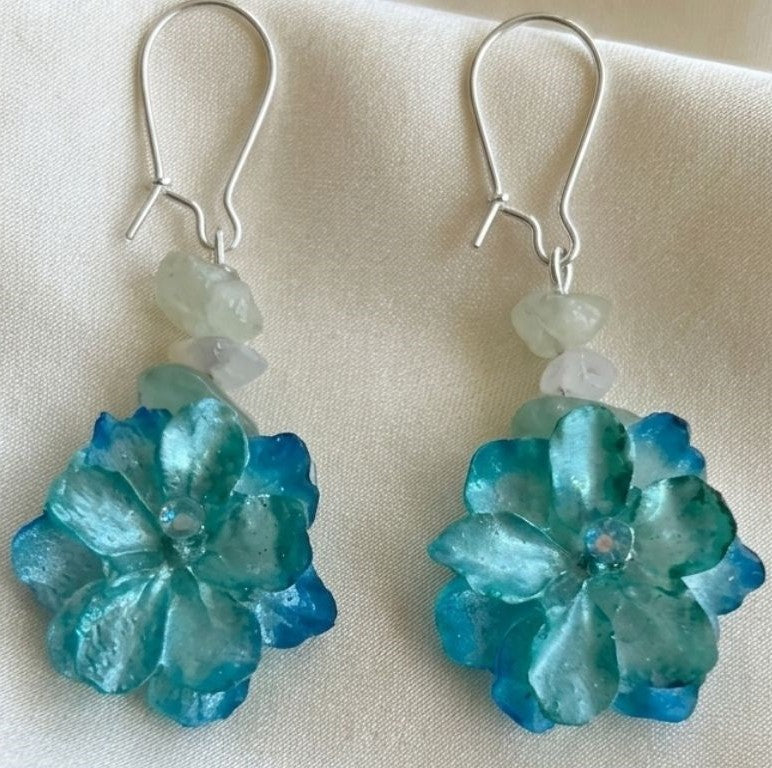 Ocean Bloom Crystal Earrings