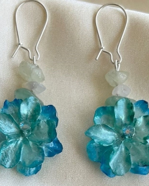 Ocean Bloom Crystal Earrings