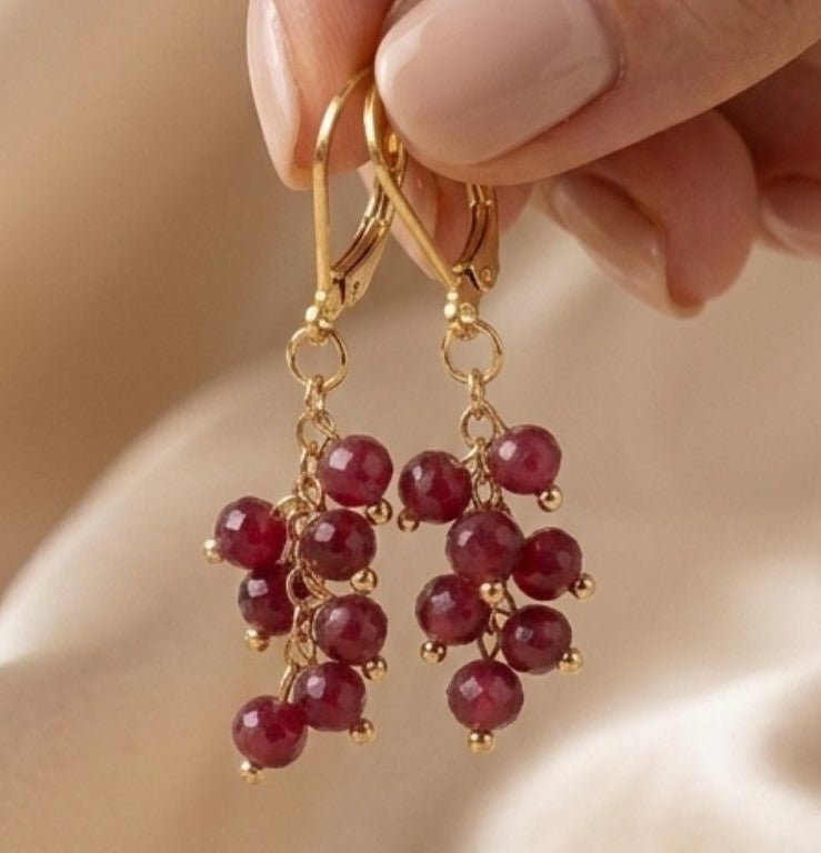 Ruby Cascade Earrings