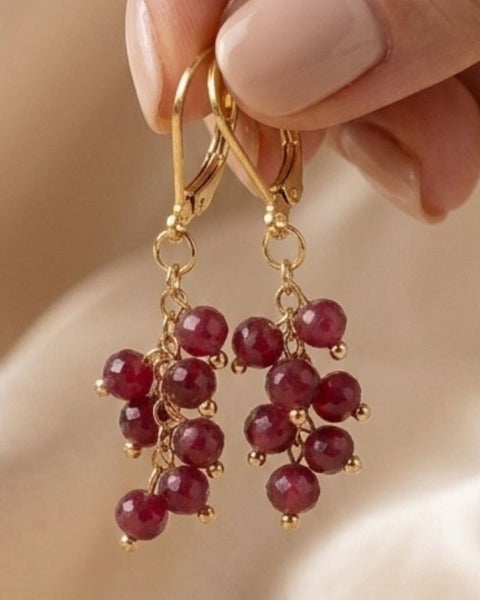 Ruby Cascade Earrings