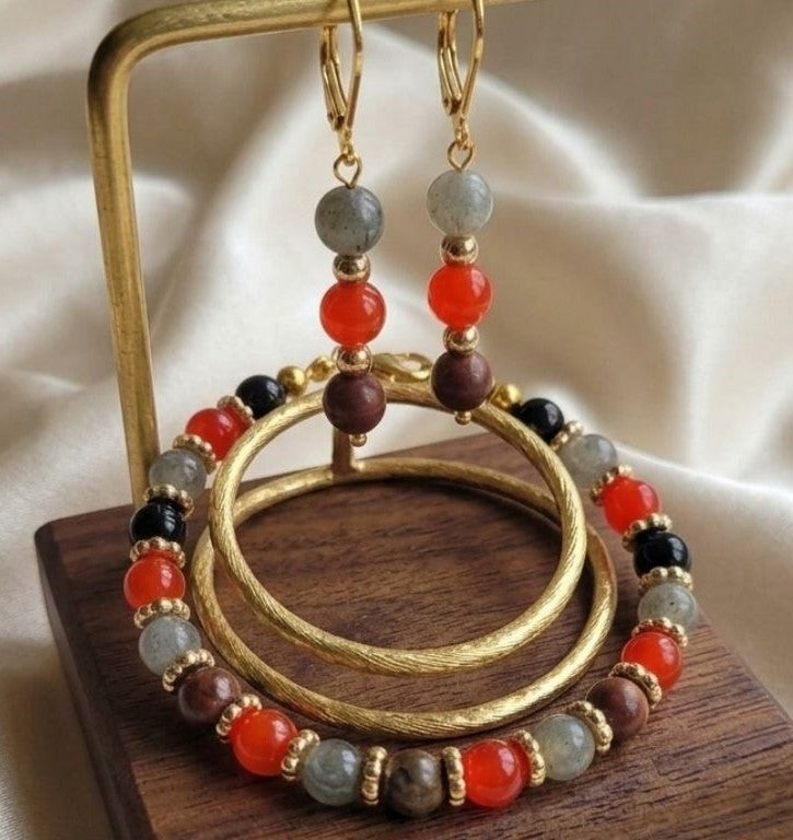 Earth & Ember – Natural Gemstone Jewelry Set