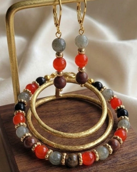 Earth & Ember – Natural Gemstone Jewelry Set