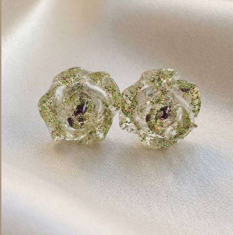 Sparkle Rose Jewelry Set – Bracelet & Earrings